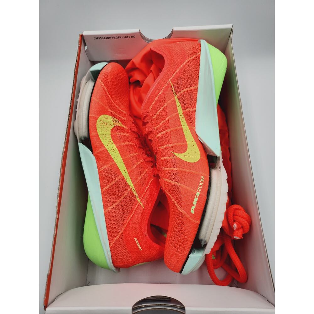 Mens Size 5 Nike Track Spikes Air Zoom Victory 2 Bright Crimson Lime FD8411-600 - Picture 5 of 6